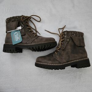 CLIFFS by WHITE MOUNTAINS Women's Rustic Brown Grey Outdoor Hiking Boots 6 NWT‎